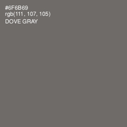 #6F6B69 - Dove Gray Color Image